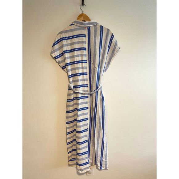 NWOT Red Carter Linen Belted Waist Maxi Dress with POCKETS - Picture 3 of 7